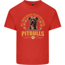 A Pitbull Dog Kids T-Shirt Childrens Red