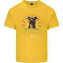 A Pitbull Dog Kids T-Shirt Childrens Yellow