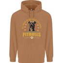 A Pitbull Dog Mens 80% Cotton Hoodie Caramel Latte