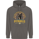 A Pitbull Dog Mens 80% Cotton Hoodie Charcoal