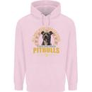 A Pitbull Dog Mens 80% Cotton Hoodie Light Pink