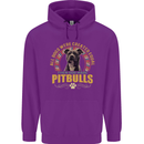 A Pitbull Dog Mens 80% Cotton Hoodie Purple