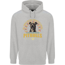 A Pitbull Dog Mens 80% Cotton Hoodie Sports Grey