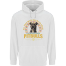 A Pitbull Dog Mens 80% Cotton Hoodie White
