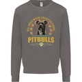 A Pitbull Dog Mens Sweatshirt Jumper Charcoal