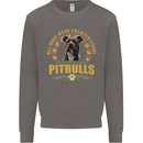 A Pitbull Dog Mens Sweatshirt Jumper Charcoal