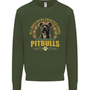 A Pitbull Dog Mens Sweatshirt Jumper Forest Green