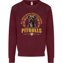 A Pitbull Dog Mens Sweatshirt Jumper Maroon