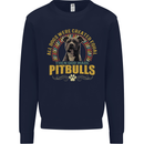 A Pitbull Dog Mens Sweatshirt Jumper Navy Blue