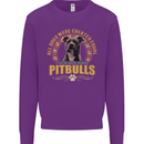 A Pitbull Dog Mens Sweatshirt Jumper Purple