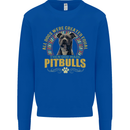 A Pitbull Dog Mens Sweatshirt Jumper Royal Blue