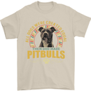 A Pitbull Dog Mens T-Shirt 100% Cotton Sand