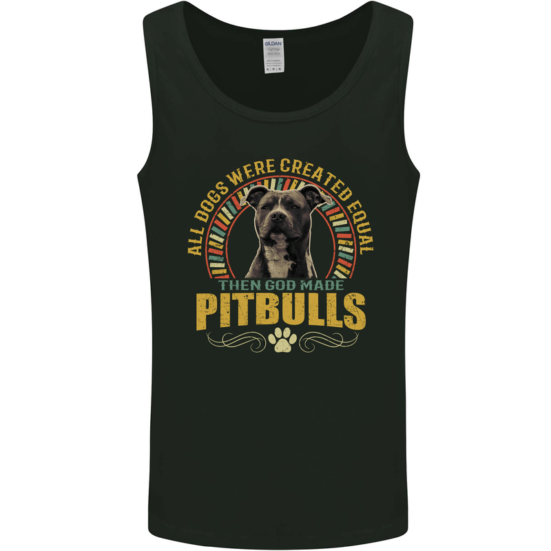 A Pitbull Dog Mens Vest Tank Top Black