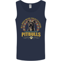 A Pitbull Dog Mens Vest Tank Top Navy Blue