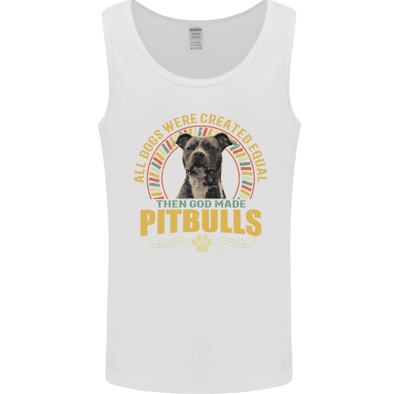 A Pitbull Dog Mens Vest Tank Top White