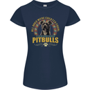 A Pitbull Dog Womens Petite Cut T-Shirt Navy Blue