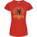 A Pitbull Dog Womens Petite Cut T-Shirt Red