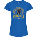 A Pitbull Dog Womens Petite Cut T-Shirt Royal Blue