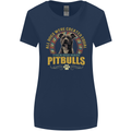 A Pitbull Dog Womens Wider Cut T-Shirt Navy Blue