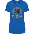 A Pitbull Dog Womens Wider Cut T-Shirt Royal Blue