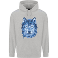 A Polygon Wolf Childrens Kids Hoodie Sports Grey