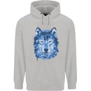 A Polygon Wolf Childrens Kids Hoodie Sports Grey