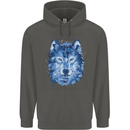 A Polygon Wolf Childrens Kids Hoodie Storm Grey