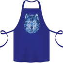 A Polygon Wolf Cotton Apron 100% Organic Royal Blue