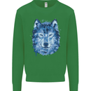 A Polygon Wolf Kids Sweatshirt Jumper Irish Green