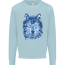 A Polygon Wolf Kids Sweatshirt Jumper Light Blue