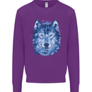 A Polygon Wolf Kids Sweatshirt Jumper Purple