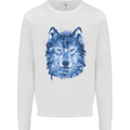 A Polygon Wolf Kids Sweatshirt Jumper White