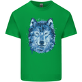 A Polygon Wolf Kids T-Shirt Childrens Irish Green