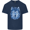 A Polygon Wolf Kids T-Shirt Childrens Navy Blue