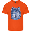 A Polygon Wolf Kids T-Shirt Childrens Orange