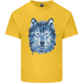 A Polygon Wolf Kids T-Shirt Childrens Yellow