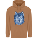 A Polygon Wolf Mens 80% Cotton Hoodie Caramel Latte