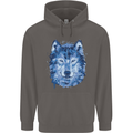 A Polygon Wolf Mens 80% Cotton Hoodie Charcoal