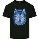 A Polygon Wolf Mens Cotton T-Shirt Tee Top Black