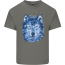 A Polygon Wolf Mens Cotton T-Shirt Tee Top Charcoal