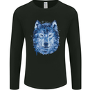 A Polygon Wolf Mens Long Sleeve T-Shirt Black