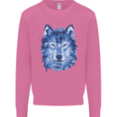 A Polygon Wolf Mens Sweatshirt Jumper Azalea