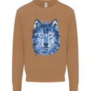 A Polygon Wolf Mens Sweatshirt Jumper Caramel Latte