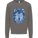 A Polygon Wolf Mens Sweatshirt Jumper Charcoal