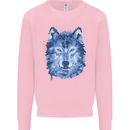 A Polygon Wolf Mens Sweatshirt Jumper Light Pink