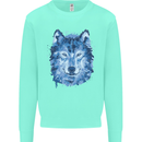 A Polygon Wolf Mens Sweatshirt Jumper Peppermint