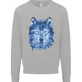A Polygon Wolf Mens Sweatshirt Jumper Sports Grey