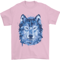 A Polygon Wolf Mens T-Shirt 100% Cotton Light Pink