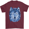 A Polygon Wolf Mens T-Shirt 100% Cotton Maroon