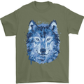 A Polygon Wolf Mens T-Shirt 100% Cotton Military Green